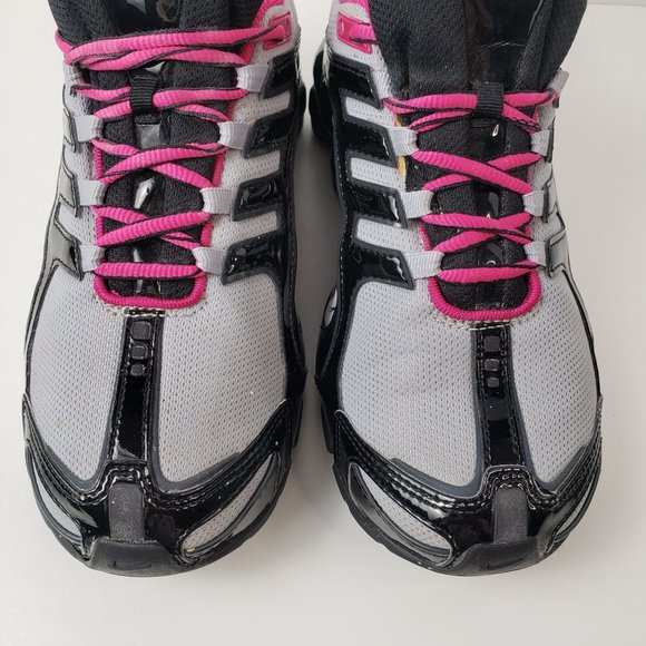 Nike Shox Lace Up Sneakers Black Grey Pink Womens Athletic Casual Shoes Size 7.5 - Picture 2 of 14